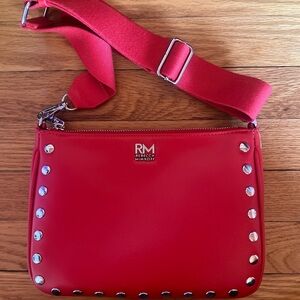 Rebecca Minkoff Bold Red Crossbody with Silver Accents